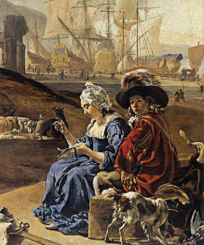 Jan Weenix An Italian Seaport France oil painting art